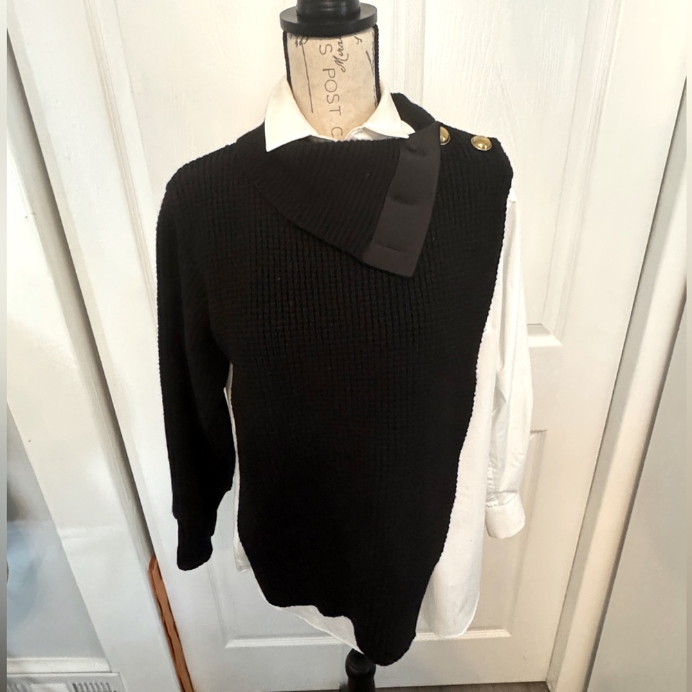 Sacai Asymmetrical Sweater/Button Down 1